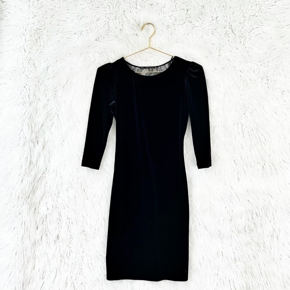 Zara Velvet Lace Open-Back Sheath Dress - Picture 5 of 11